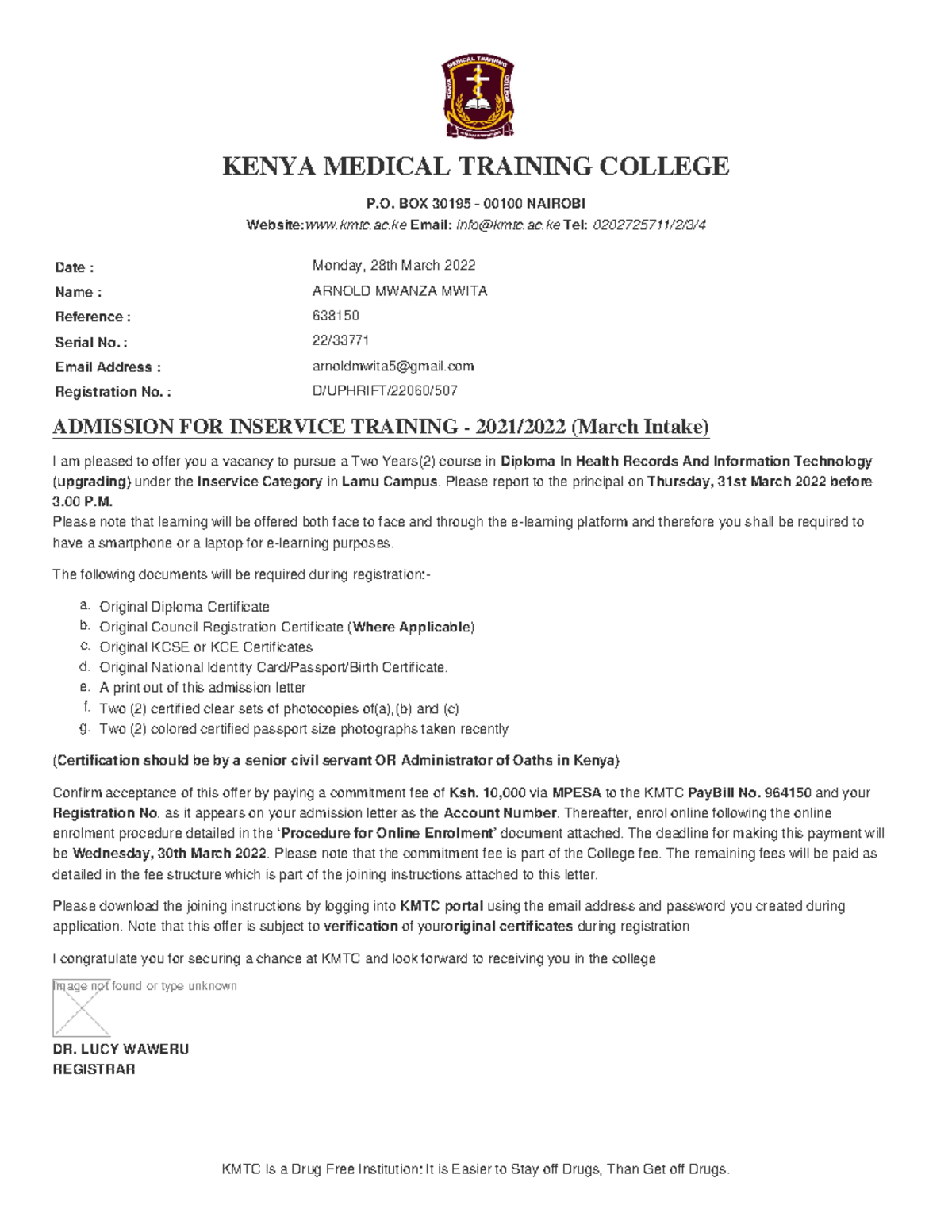 arnoldmwita-5-gmail-kenya-medical-training-college-p-box-30195