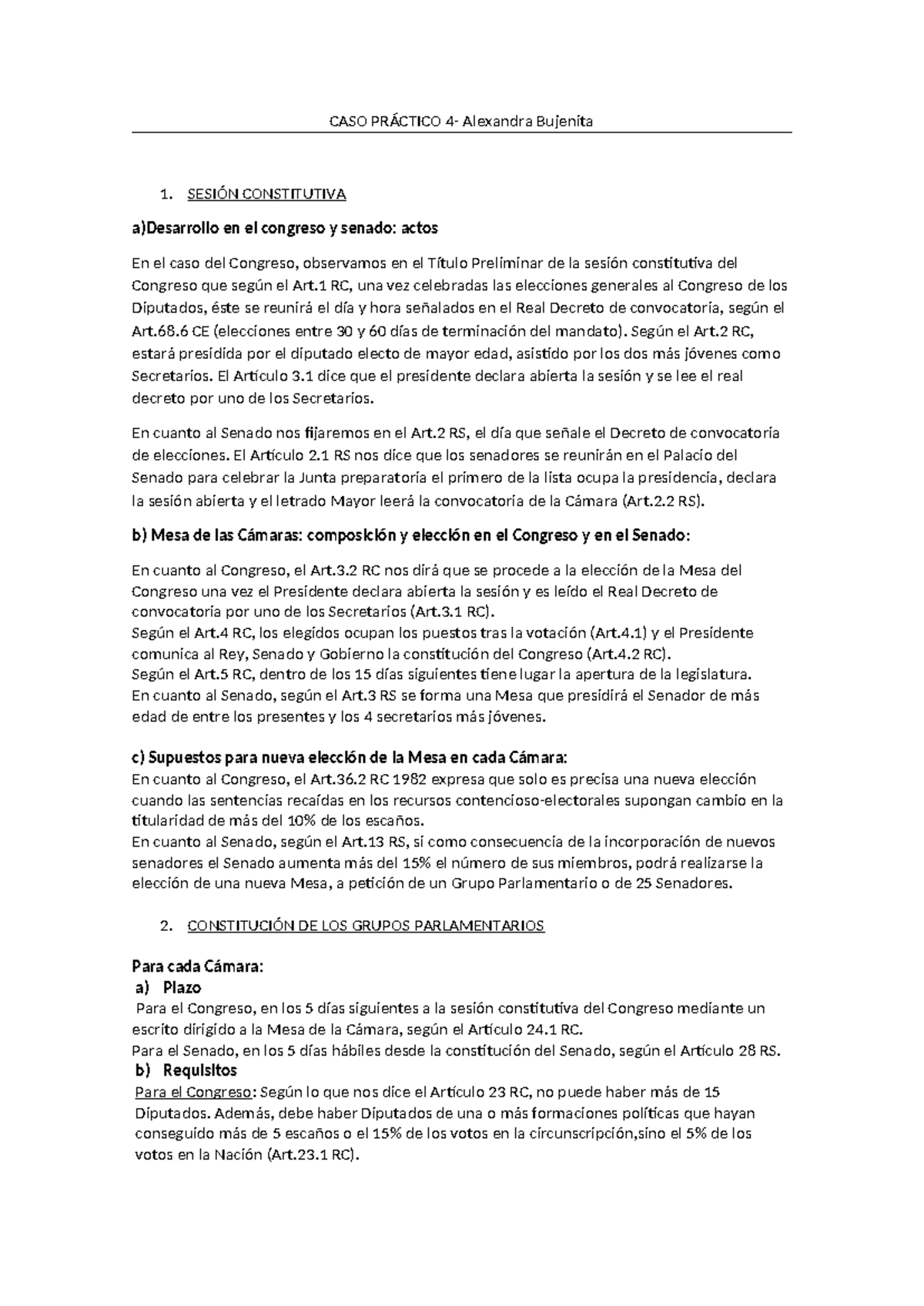 Caso Práctico 4 Derecho Constitucional Ii Sobre Formas De Estado La Monarquia Parlamentaria