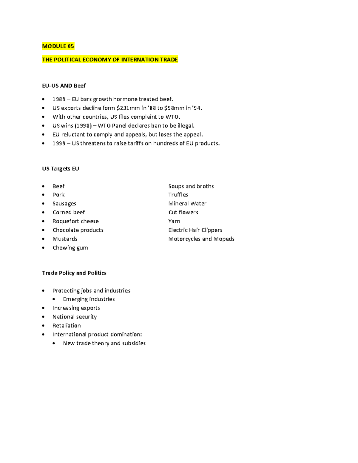 International Business and Trade - Module 05 - MODULE 05 THE POLITICAL ...