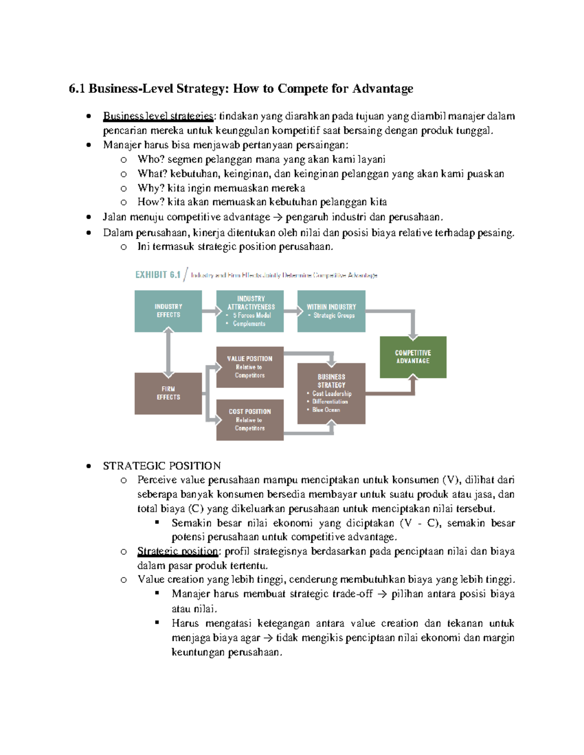 Bab 6 Business Strategy - 6 Business-Level Strategy: How To Compete For ...
