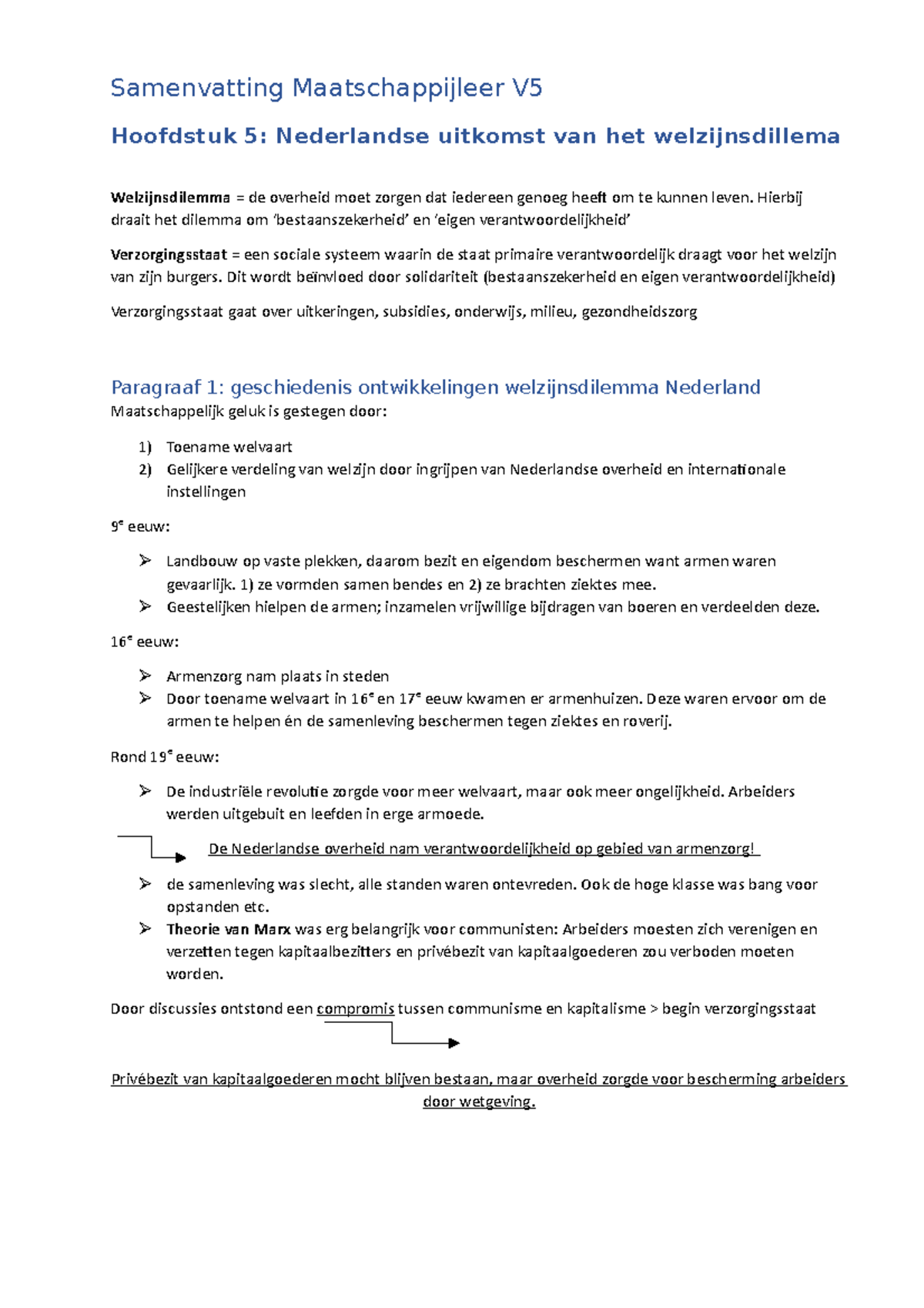 Samenvatting Maatschappijleer V5 Hoofdstuk 5 - Hierbij Draait Het ...