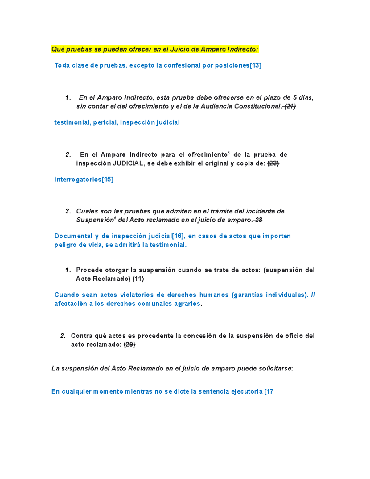 Qué pruebas se pueden ofrecer en el Juicio de Amparo Indirecto (21