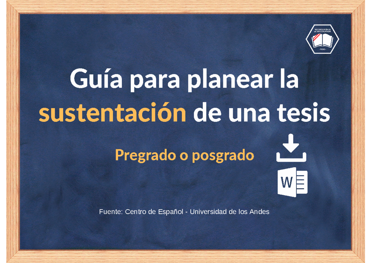 Gua para planear la sustentacin de una tesis - Guía para planear la ...