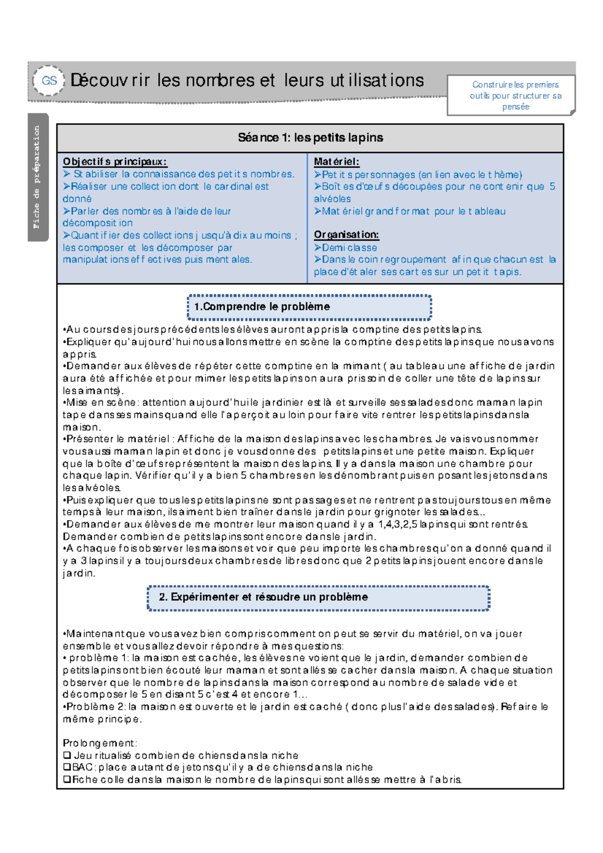 Prüfungsfragen Brandschutzbeauftragter Mit Lösungen Jeux des 5 lapins (décomposition du 5) Accés - Fiche de pr éparation