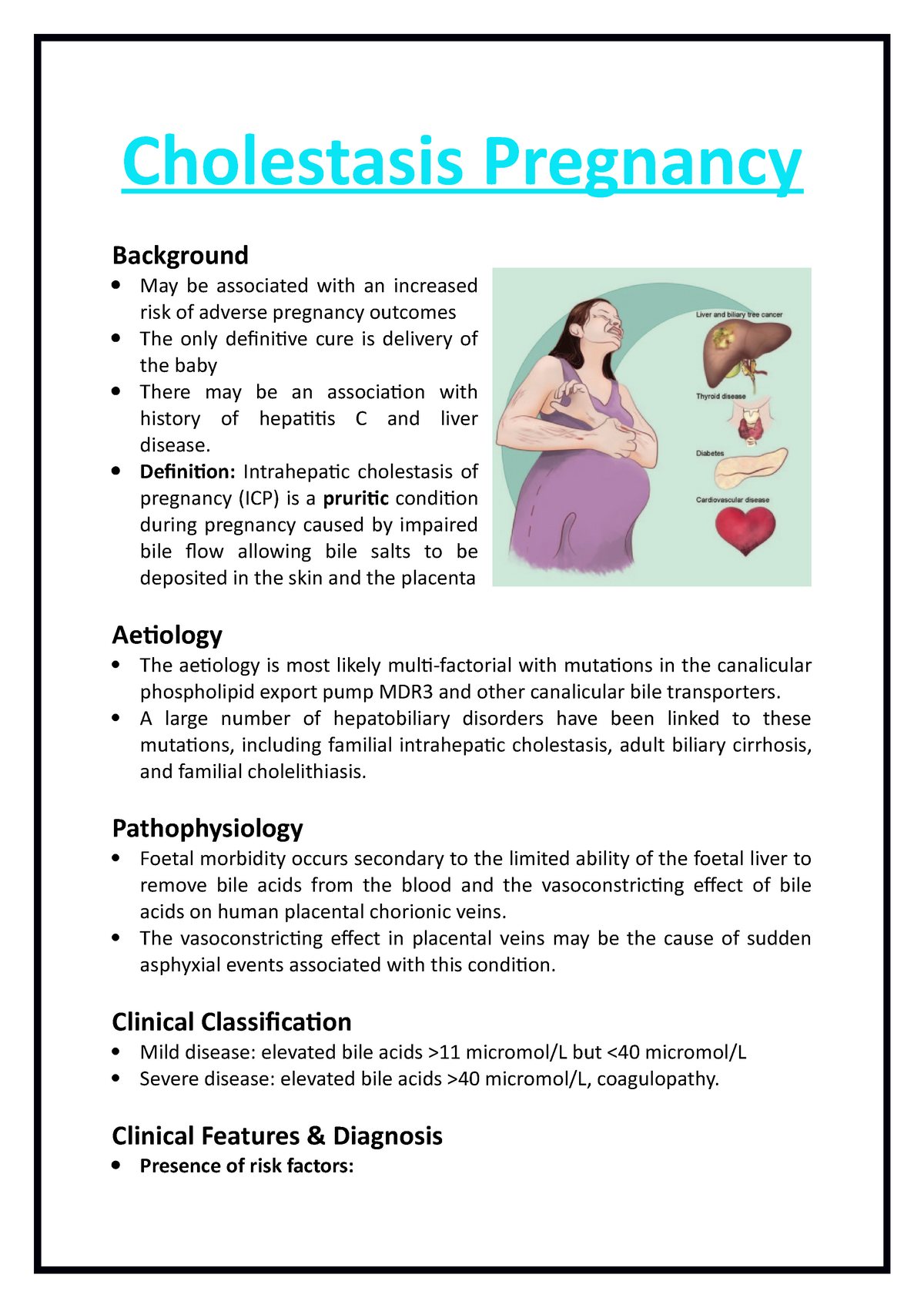 presentation cholestasis of pregnancy