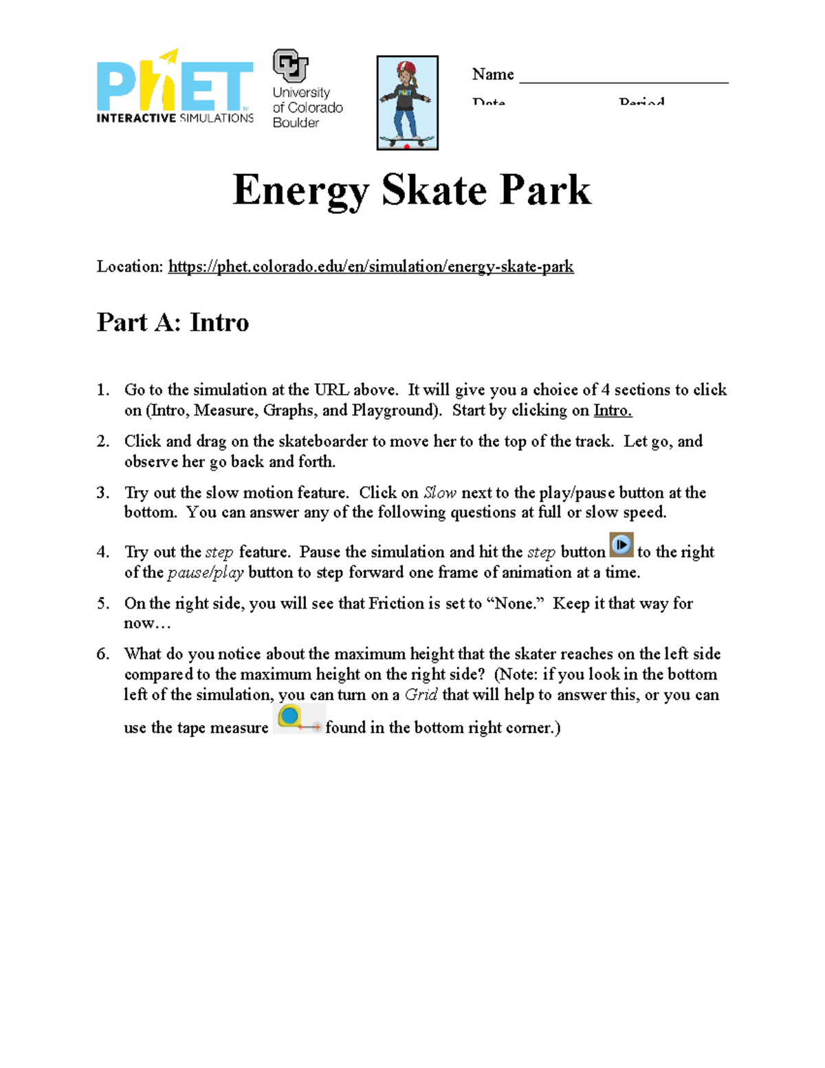 Phet Skate Park Conservation Of Energy 49 - a9thi1g