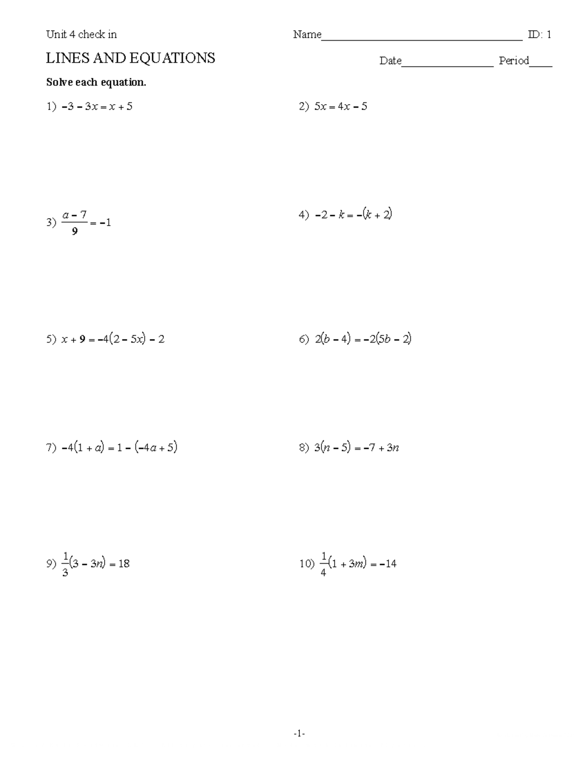 Lines and equations review - ©J k 2 o 0 D 2 F 2 \ eK\uWtqay ...