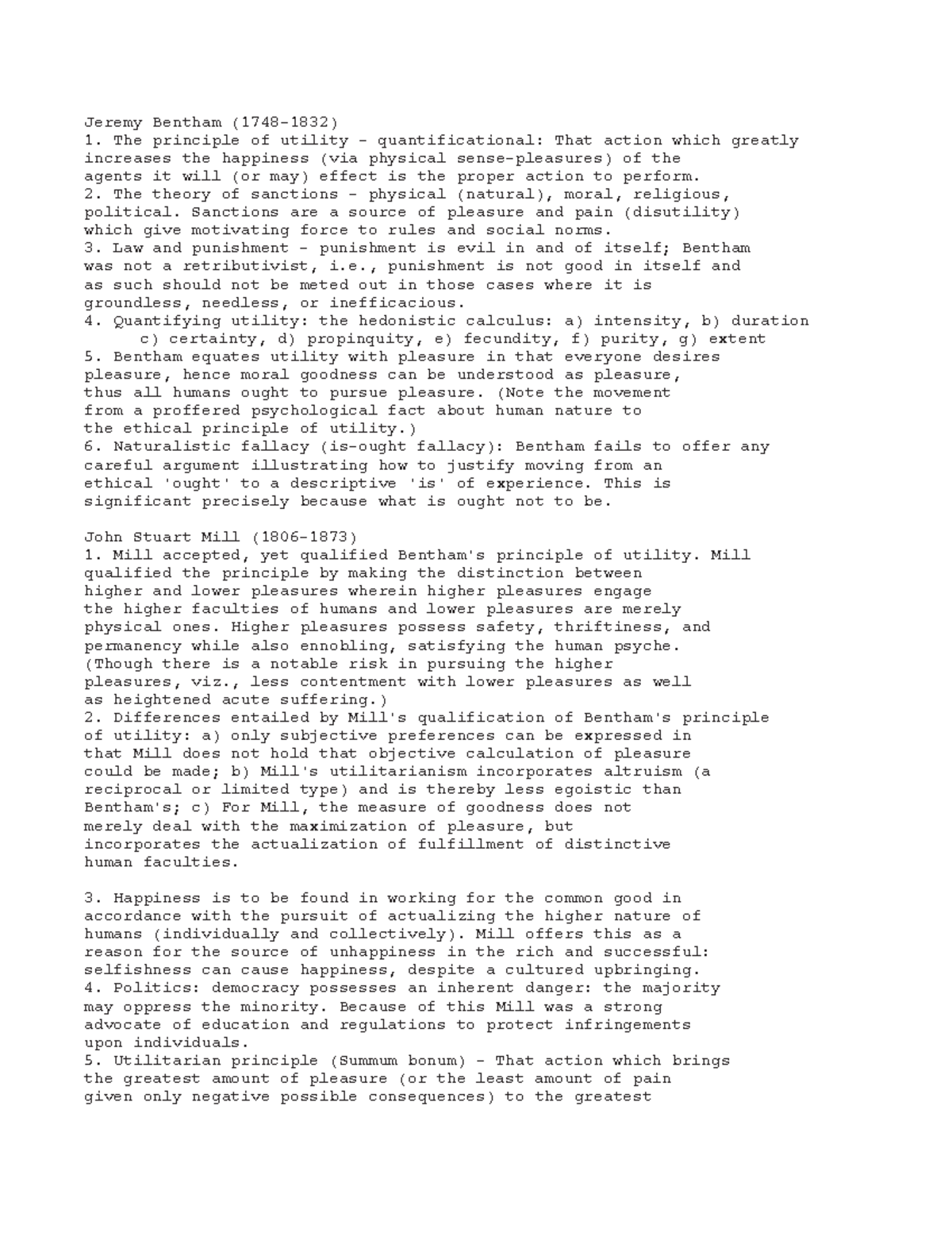 Bentham and Mill vs. Kantian ethics notes Jeremy Bentham (17481832