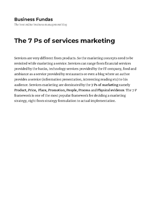 Marketing Paper Final - Fundamentals of Marketing - CUI - Studocu