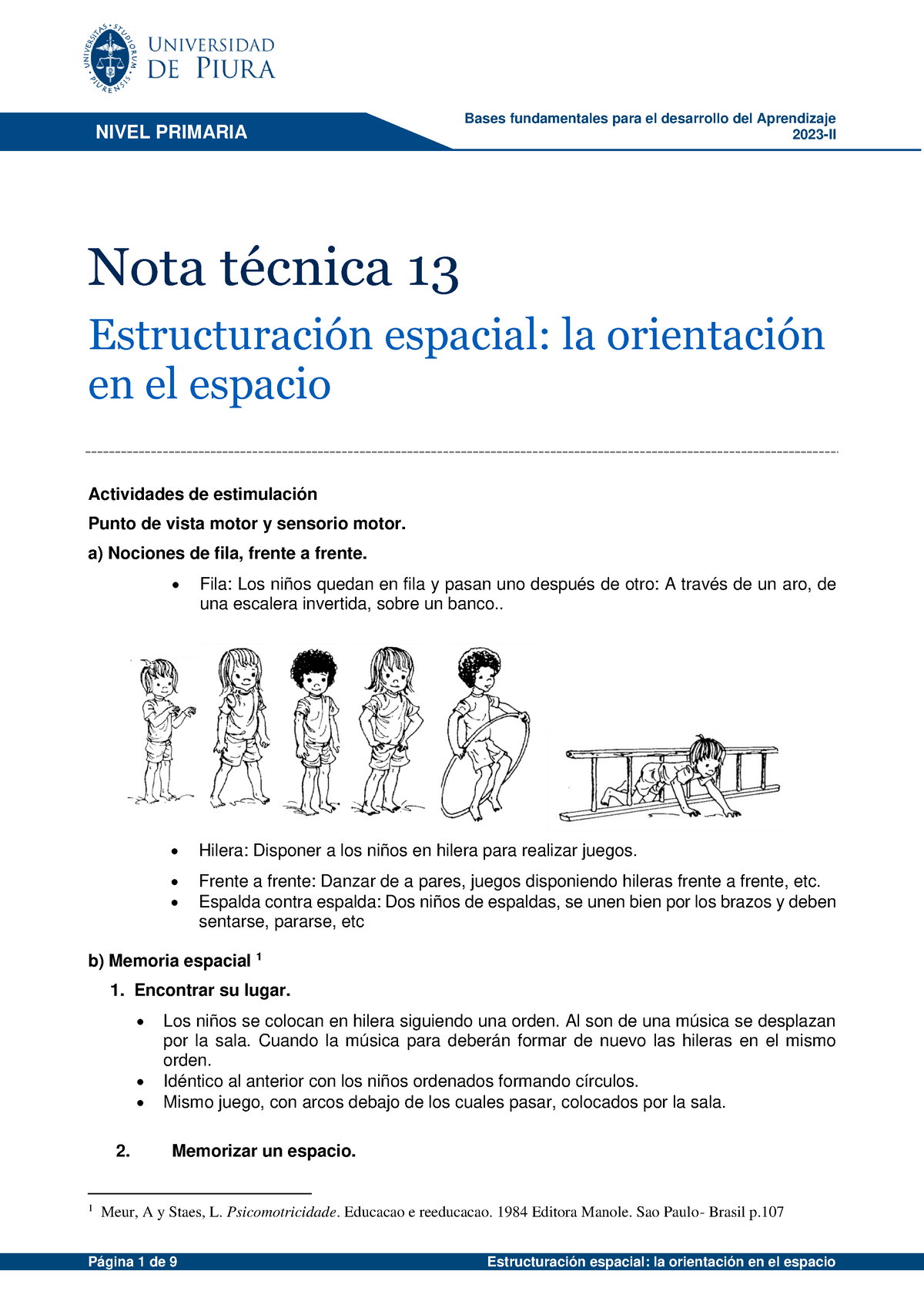 NT 13- La Orientación Espacial - Bases Fundamentales Para El Desarrollo ...