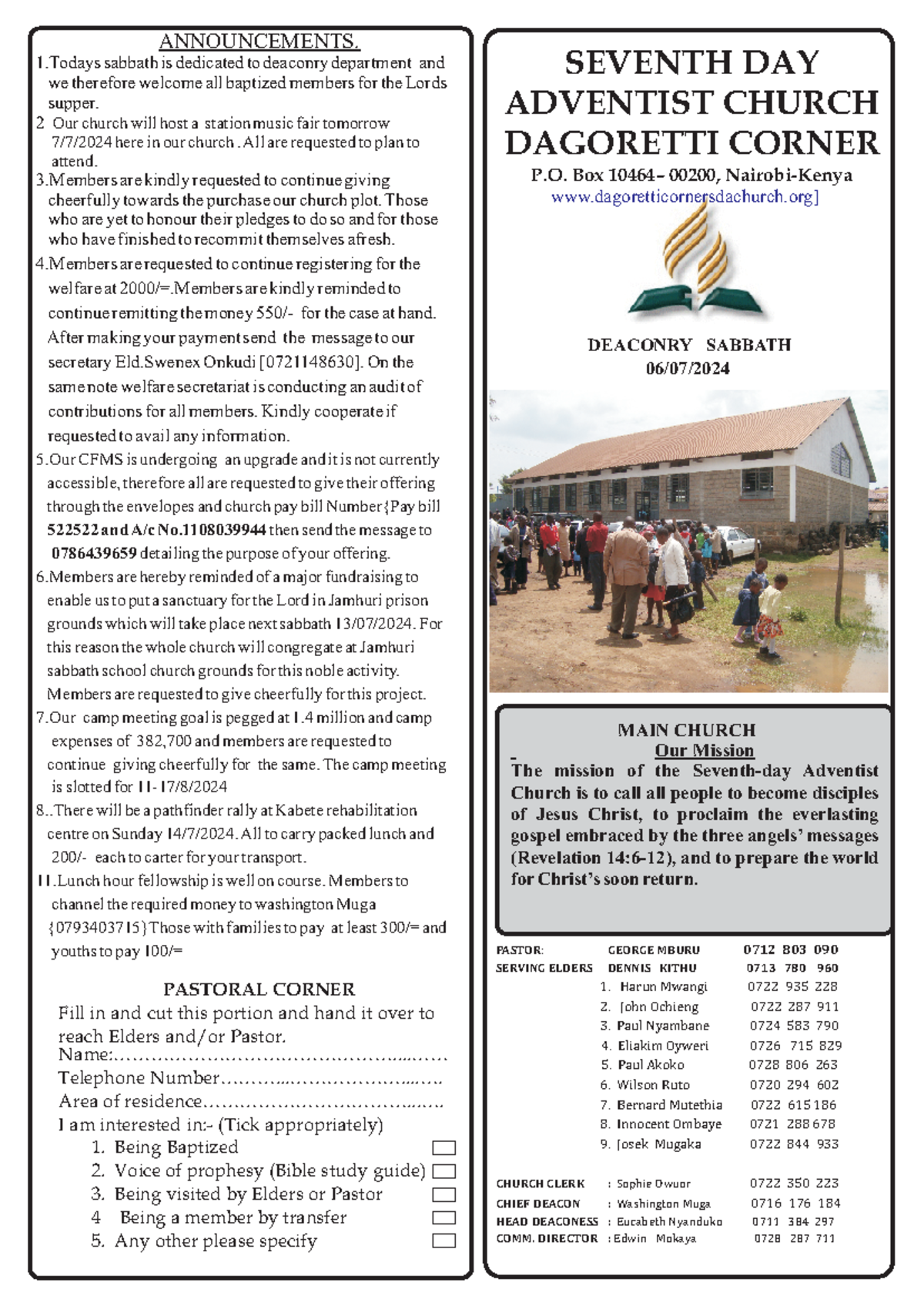 Deaconry PDF - Dfhu - SEVENTH DAY ADVENTIST CHURCH DAGORETTI CORNER P ...