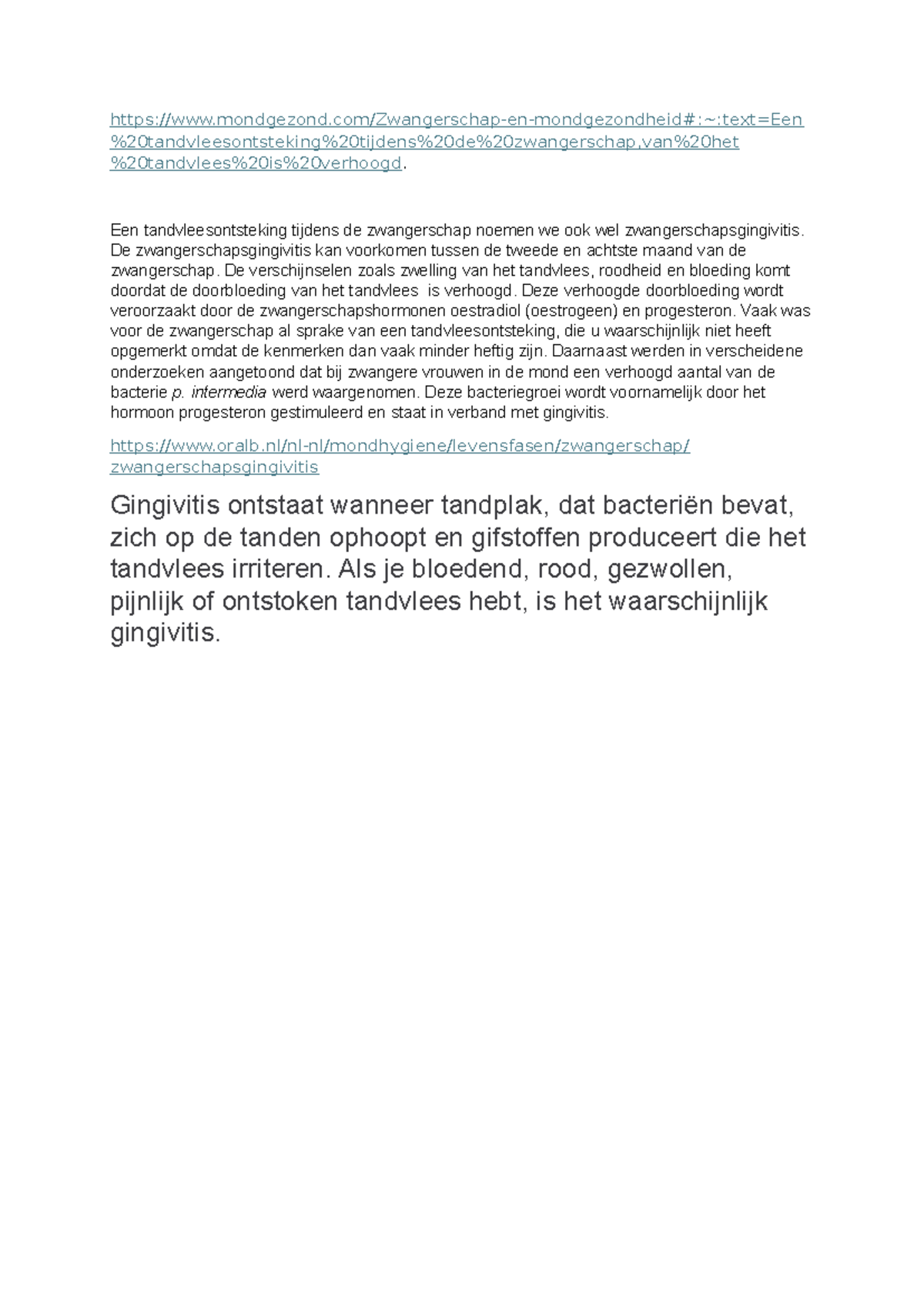 AI zwangerschapsgingivitis mondgezond/Zwangerschapenmondgezondheid