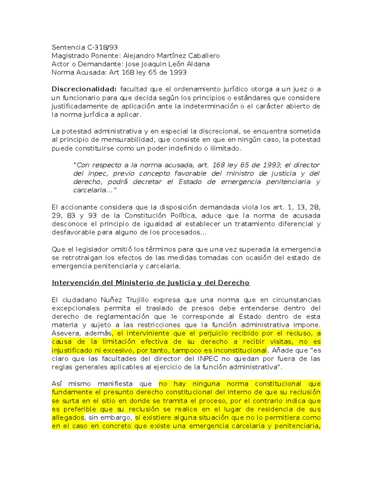 Sentencia C318 - Sentencia C-318/ Magistrado Ponente: Alejandro