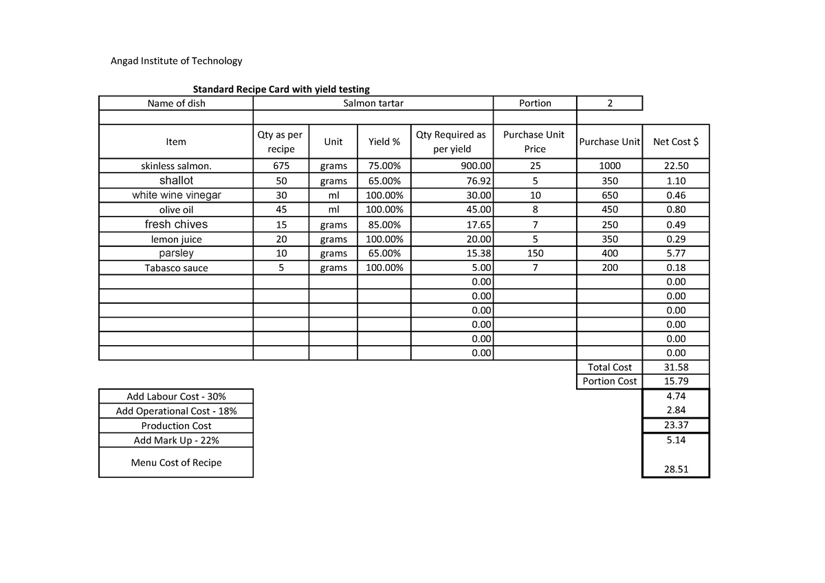 table-d-hote-menu-for-hospitality-standard-recipe-card-with-yield