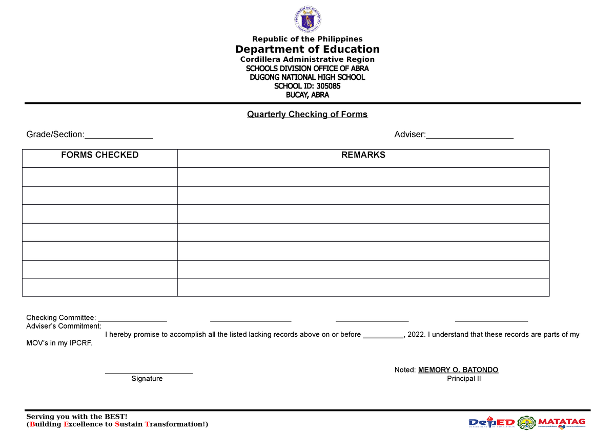 SFCR NEW Contextualized - Republic of the Philippines Department of ...