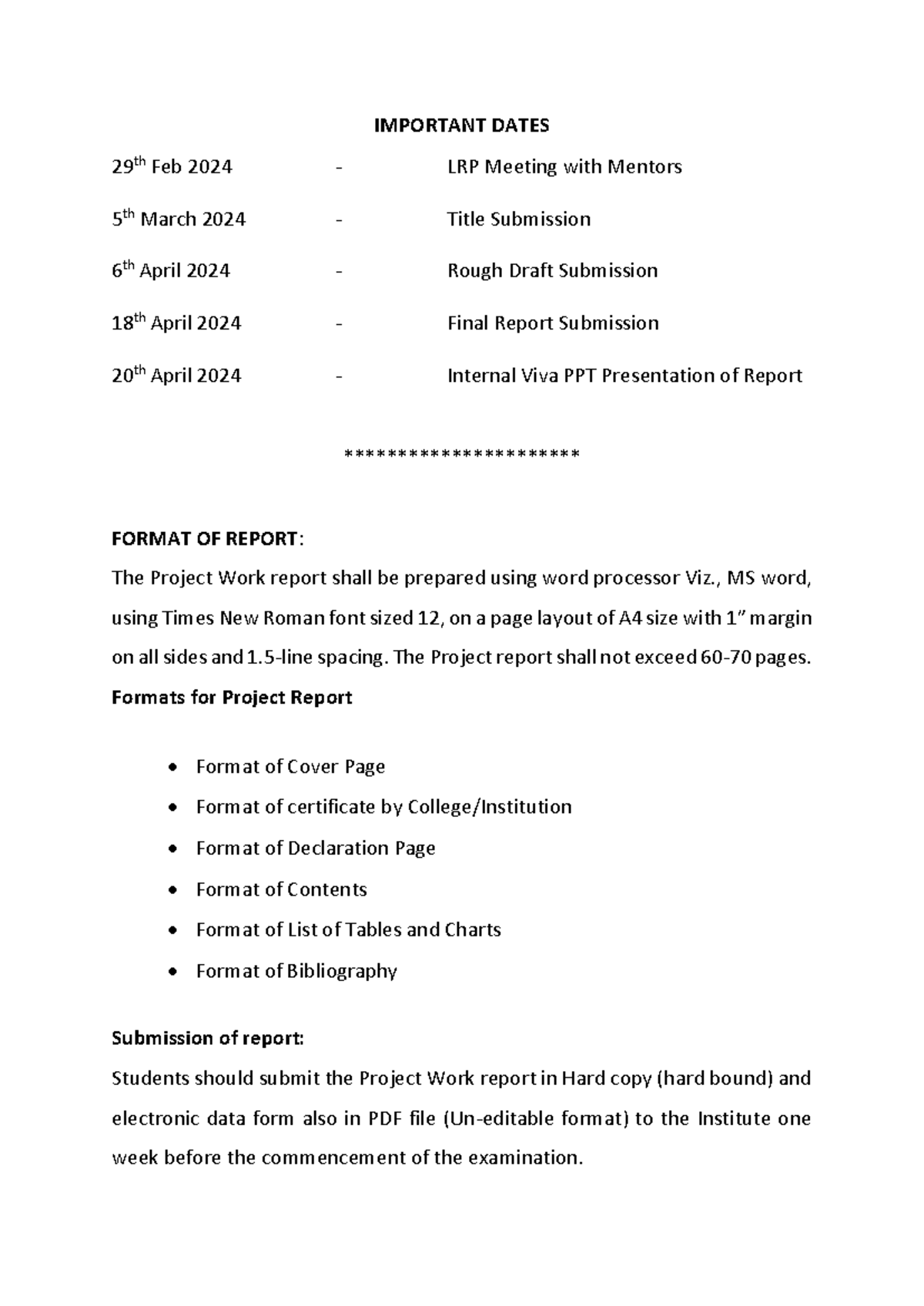 RTU LRP Guidelines 2024 - IMPORTANT DATES 29 th Feb 2024 - LRP Meeting ...