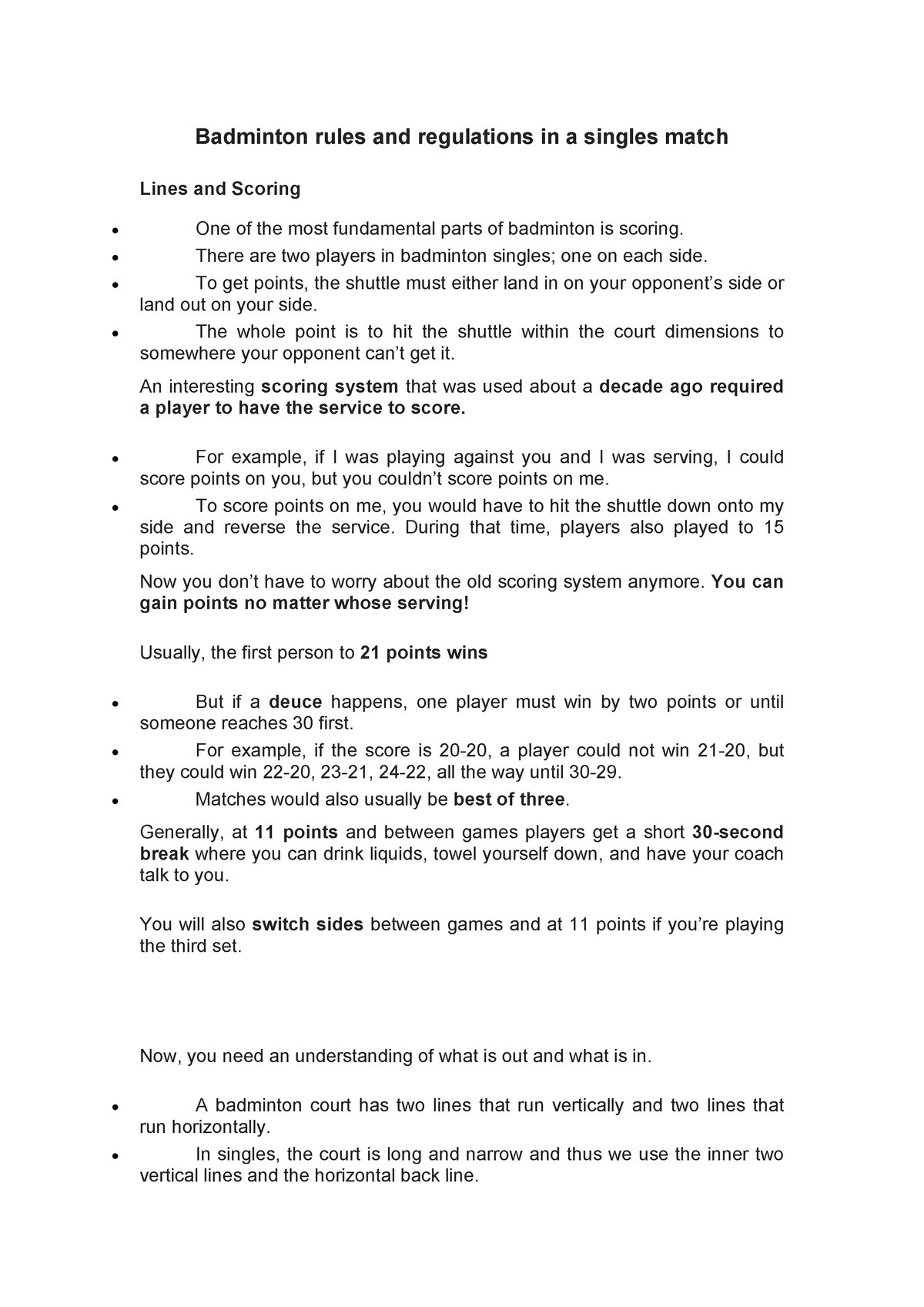 Badminton Rules And Regulations In A Singles Match There Are Two   Thumb 1200 1697 