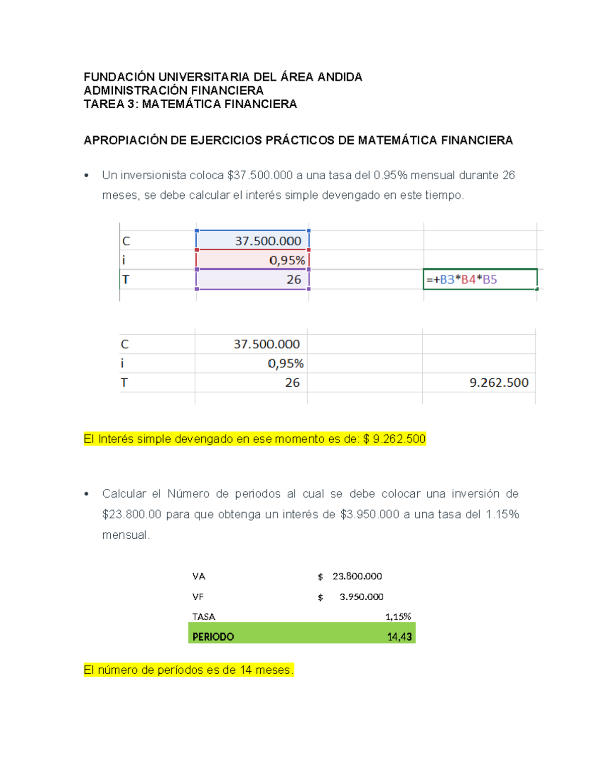 Eje No. 3 - Matemática financiera - FUNDACIÓN UNIVERSITARIA DEL ÁREA ...