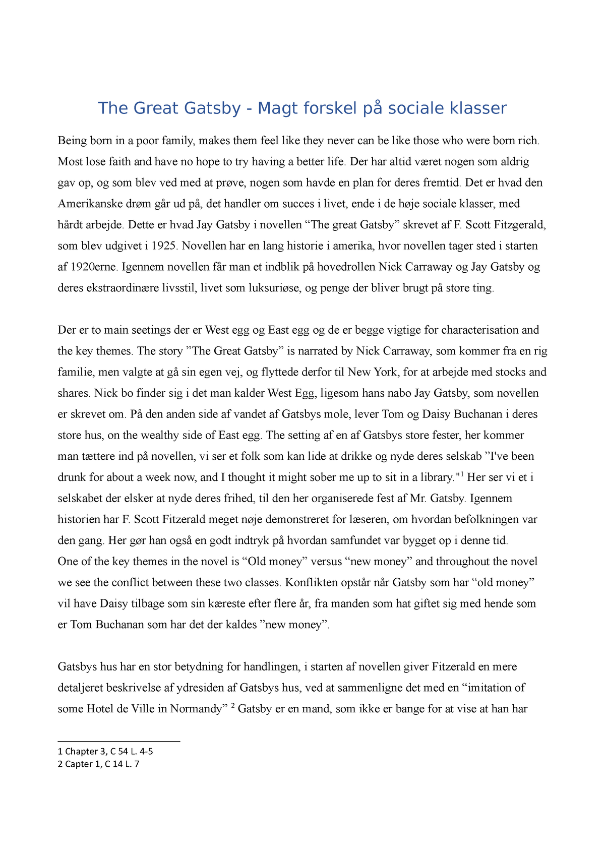 the great gatsby analytical essay