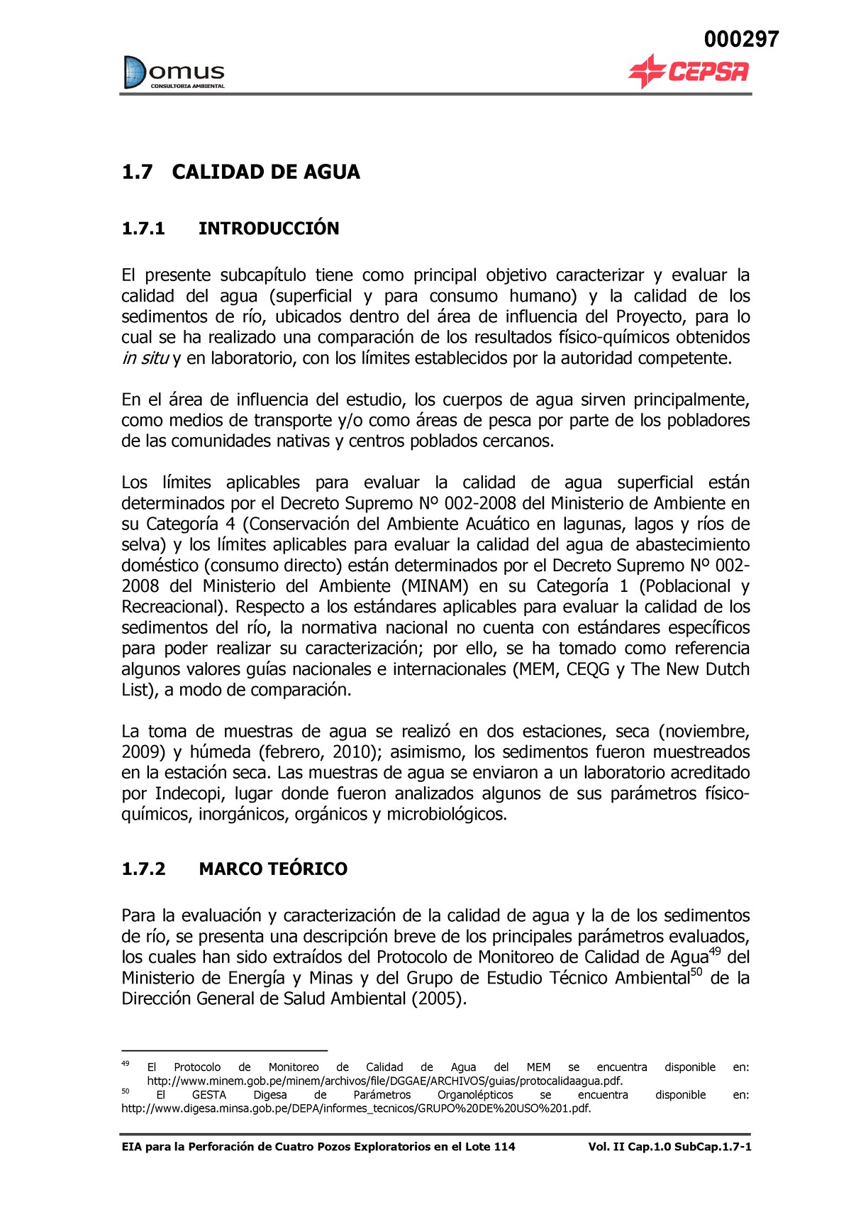 Lectura 2 Calidad De Agua - 1 CALIDAD DE AGUA 1.7 INTRODUCCI”N El ...