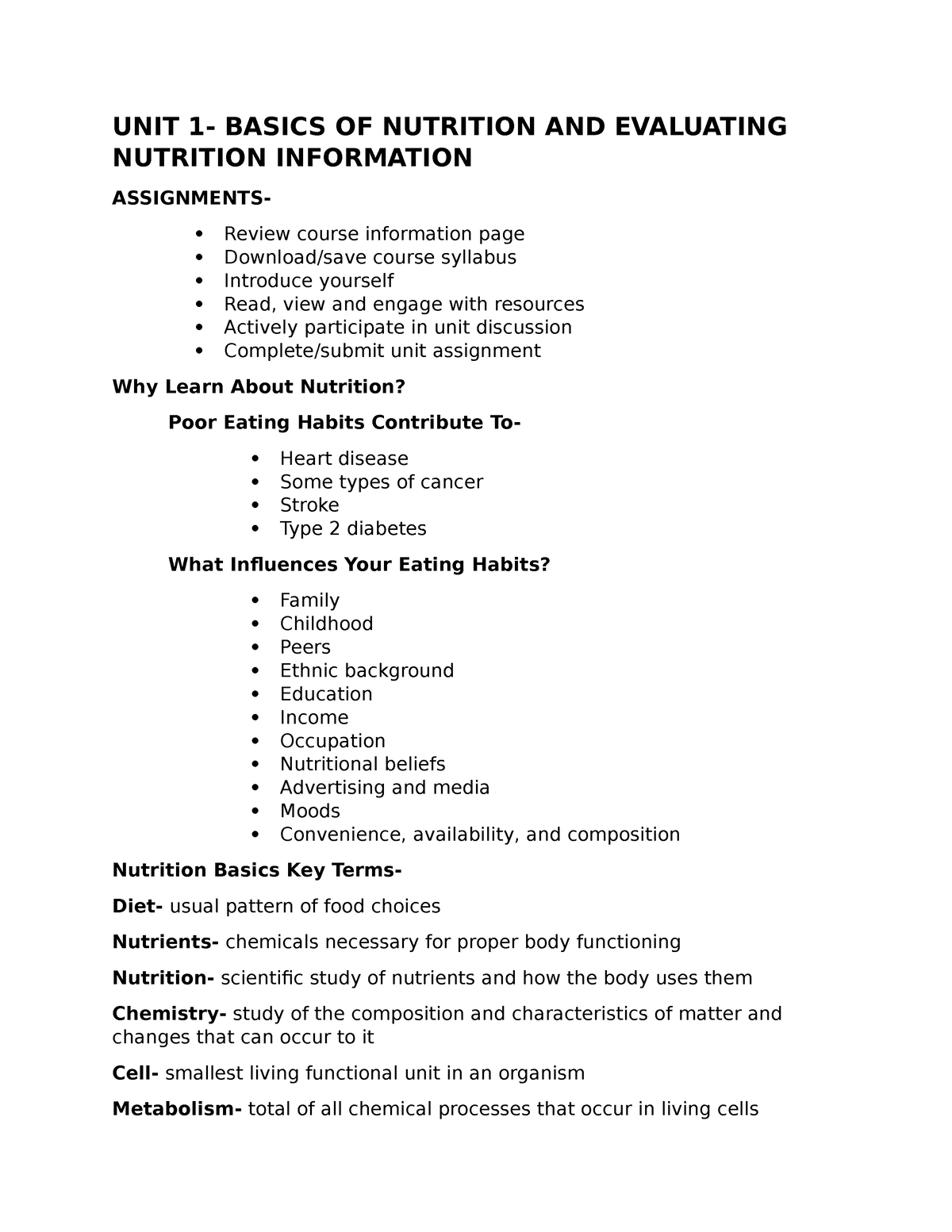 w03 assignment evaluating nutrition information