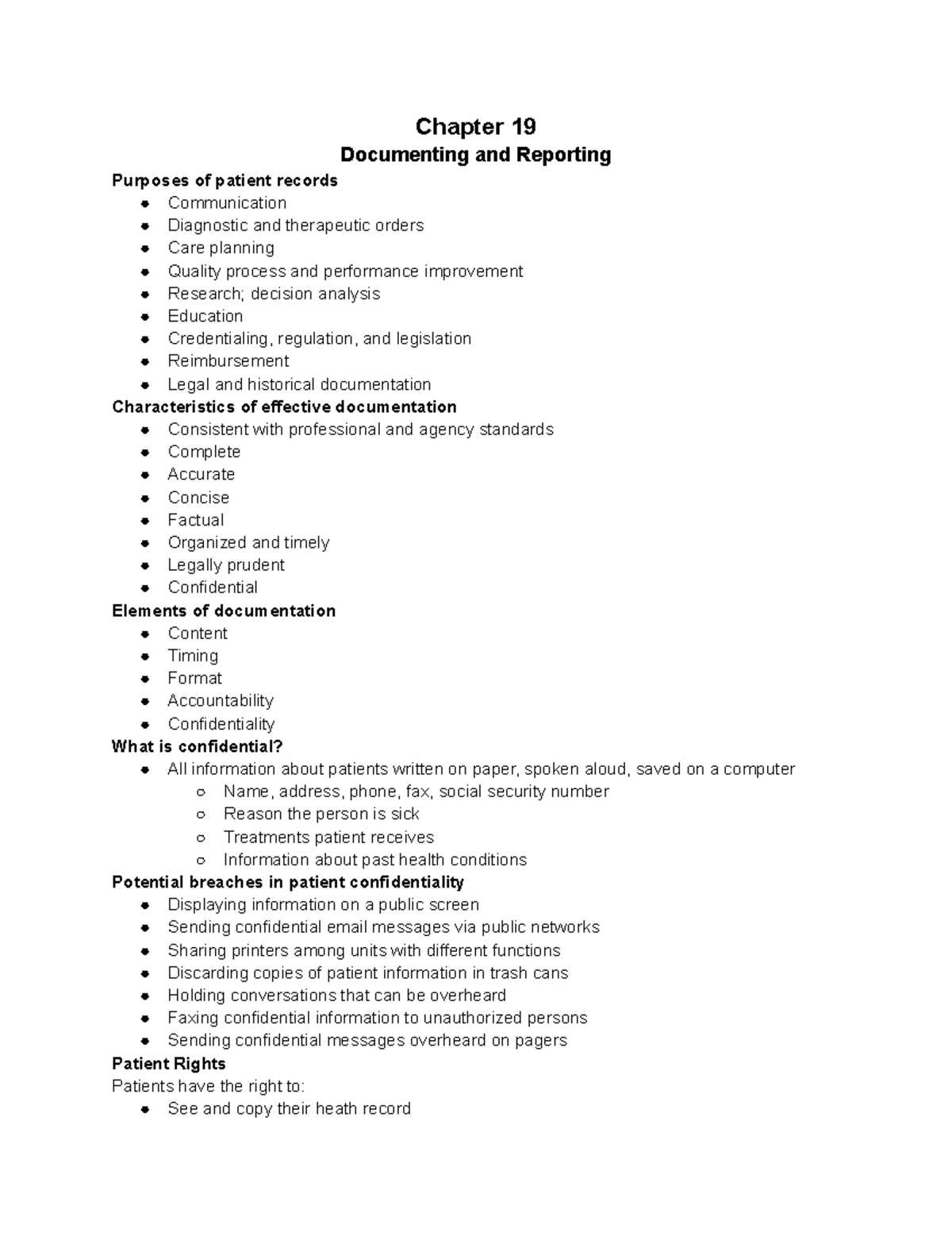 Foundations Chapter 19 Chapter 19 Documenting and Reporting Purposes