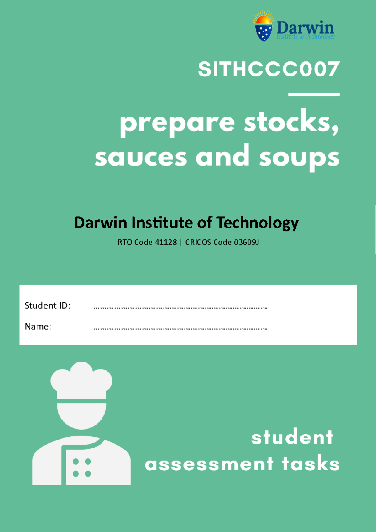 Sithccc 007 Student Assessment Tasks - Student ID: - Studocu