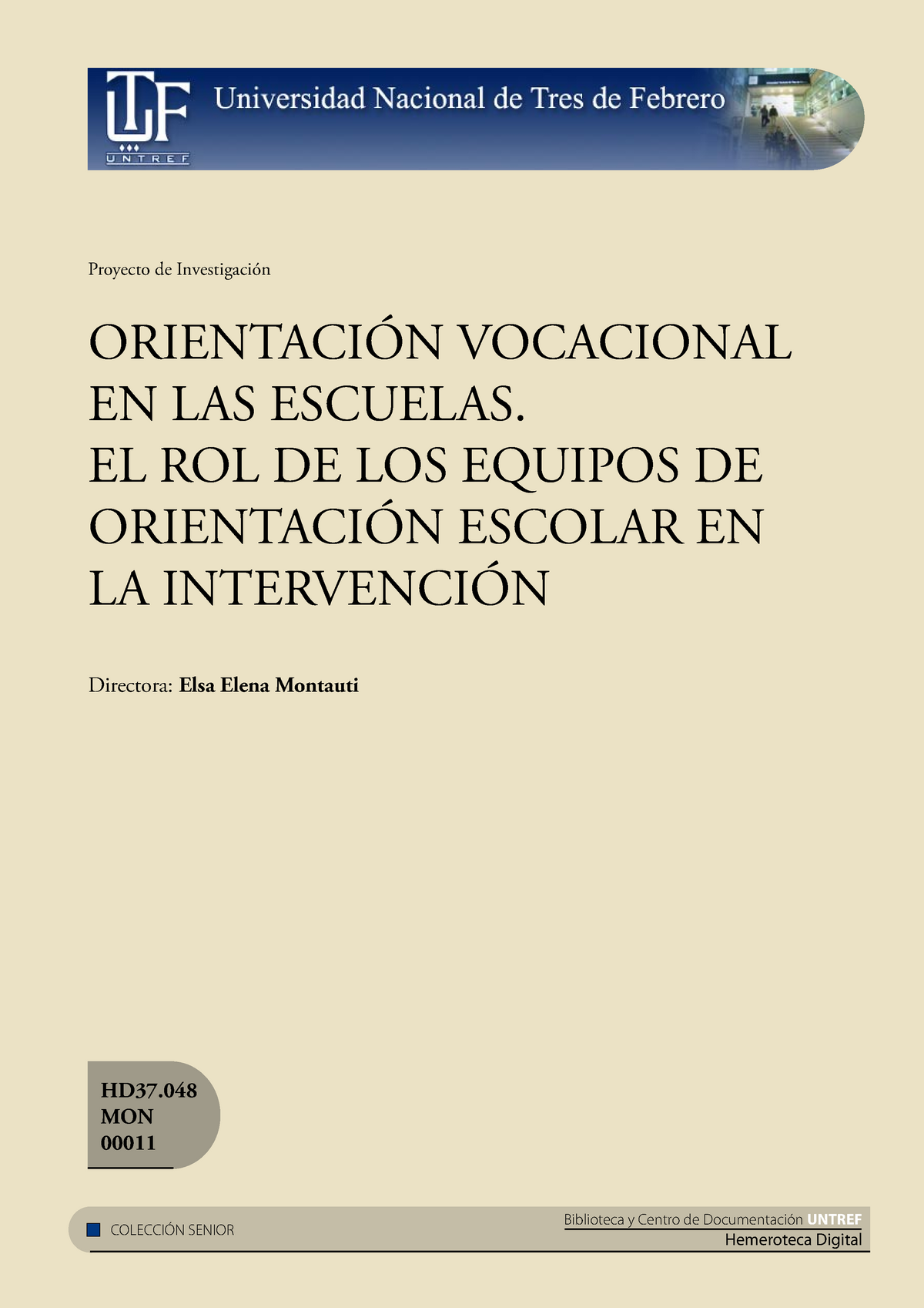 Propuesta De OV En Las Escuelas - Untresf - Directora: Elsa Elena ...