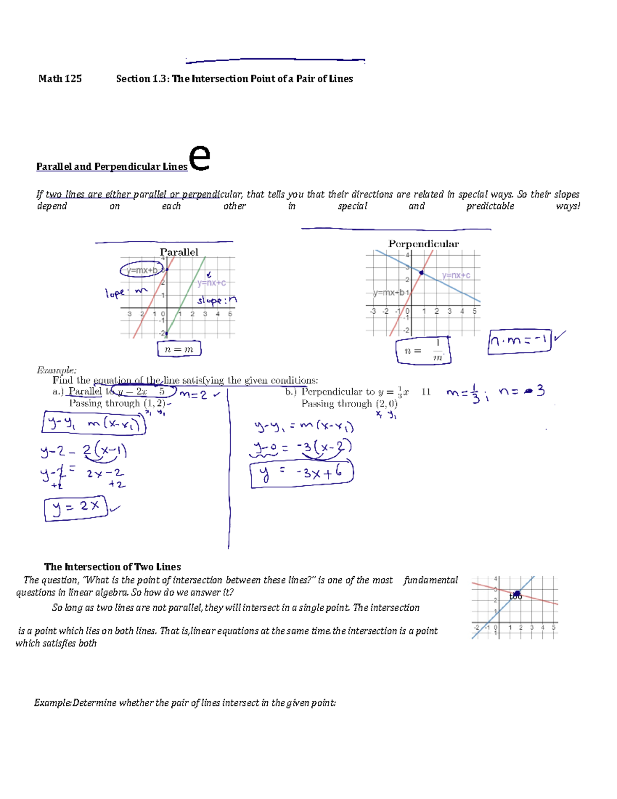 Math 125-LS 1.3 - Shavila Devi - Math 125 Section 1: The Intersection ...