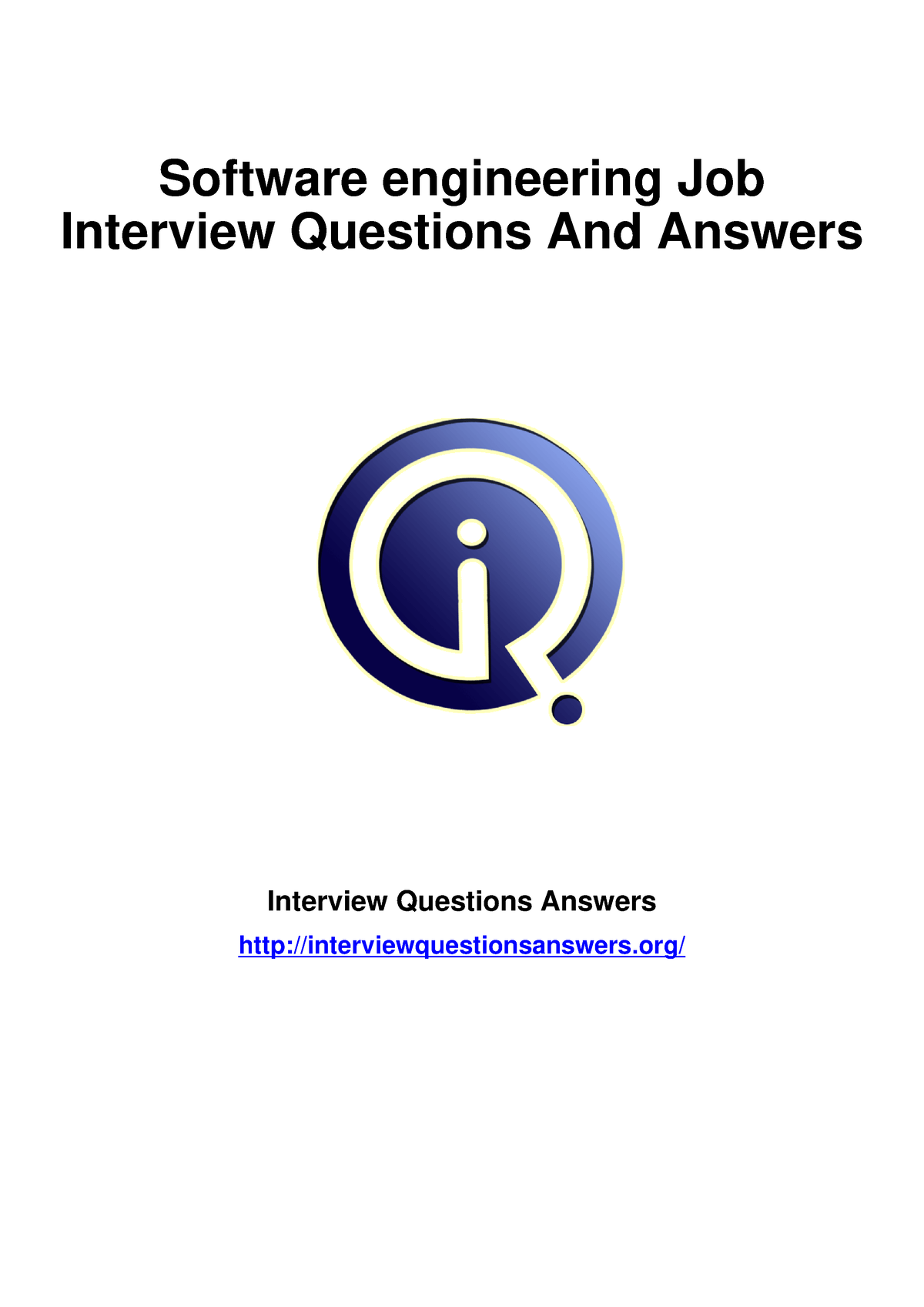 Software Engineering Interview Questions Answers Guide - Software ...