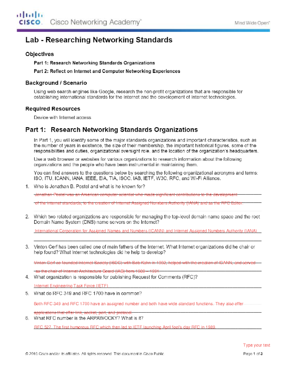 3.2.3.4 Lab Researching Networking Standards International