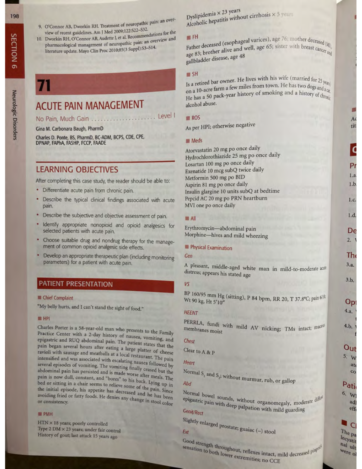 Case Study Example - Acute Pain Management - NURS-422 - Studocu
