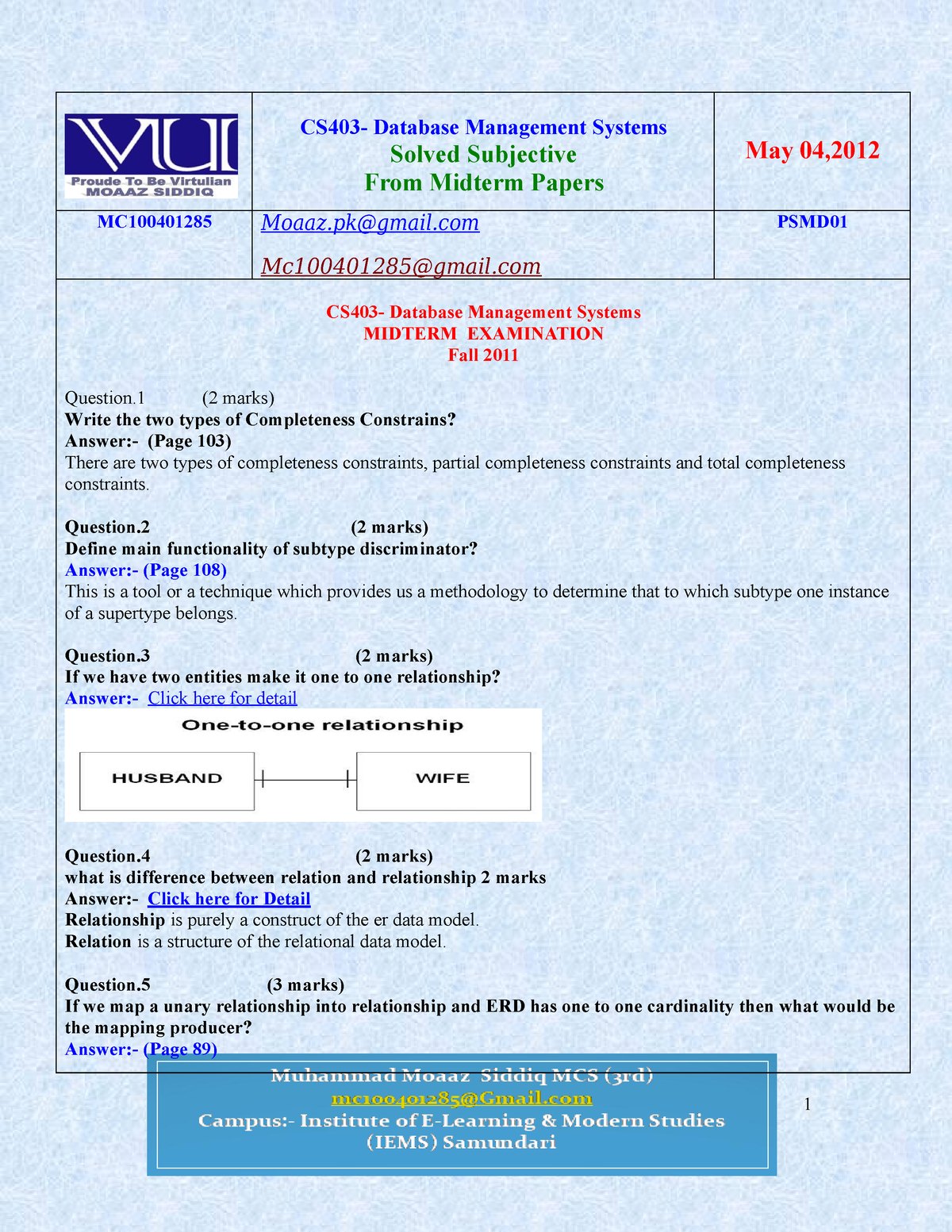 cs403 midterm papers