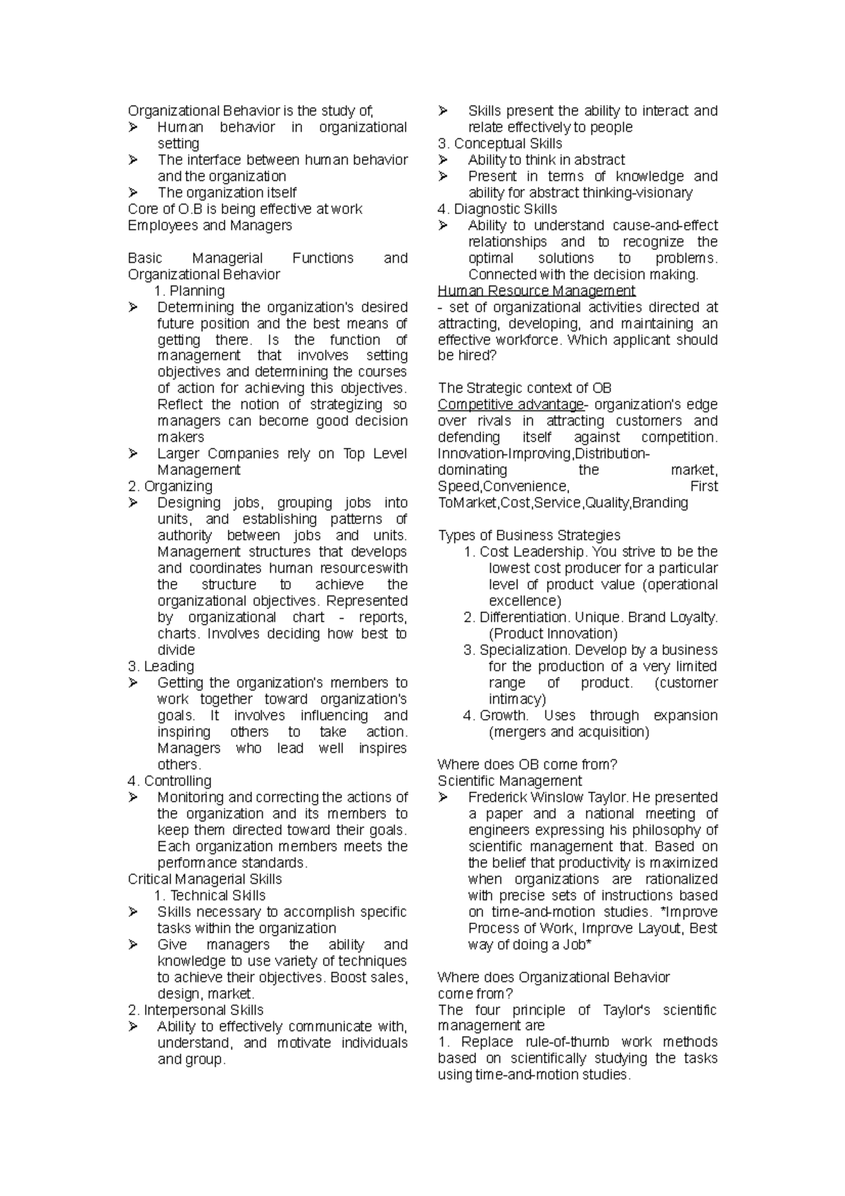 BME reviewer accountanvy - Organizational Behavior is the study of ...