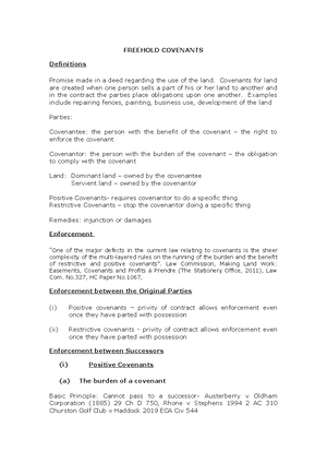 Land Law Seminar 2 - Adverse Possession Notes and PQ Template Land Law ...