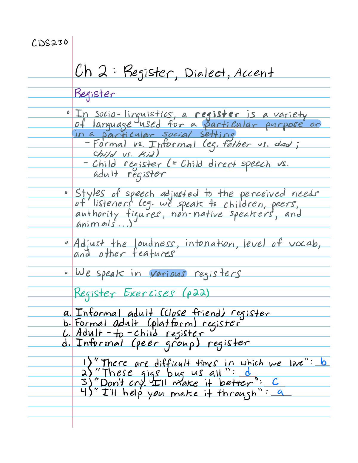 Register, Dialect, Accent - CDS 230 Ch 2 Register Dialect Accent ...