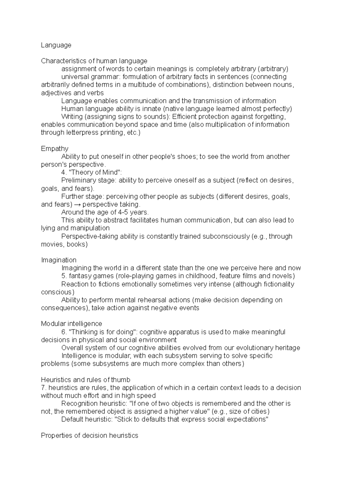 Language Study Guide Language Characteristics Of Human Language 