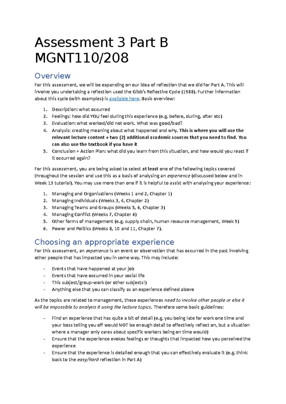 Assessment 3 Part B Overview Final - TECHCOMM 7056 - Adelaide ...