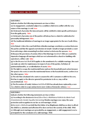 Exam 10 May 2015 Questions And Answers Family Law Pvl2601 Studocu