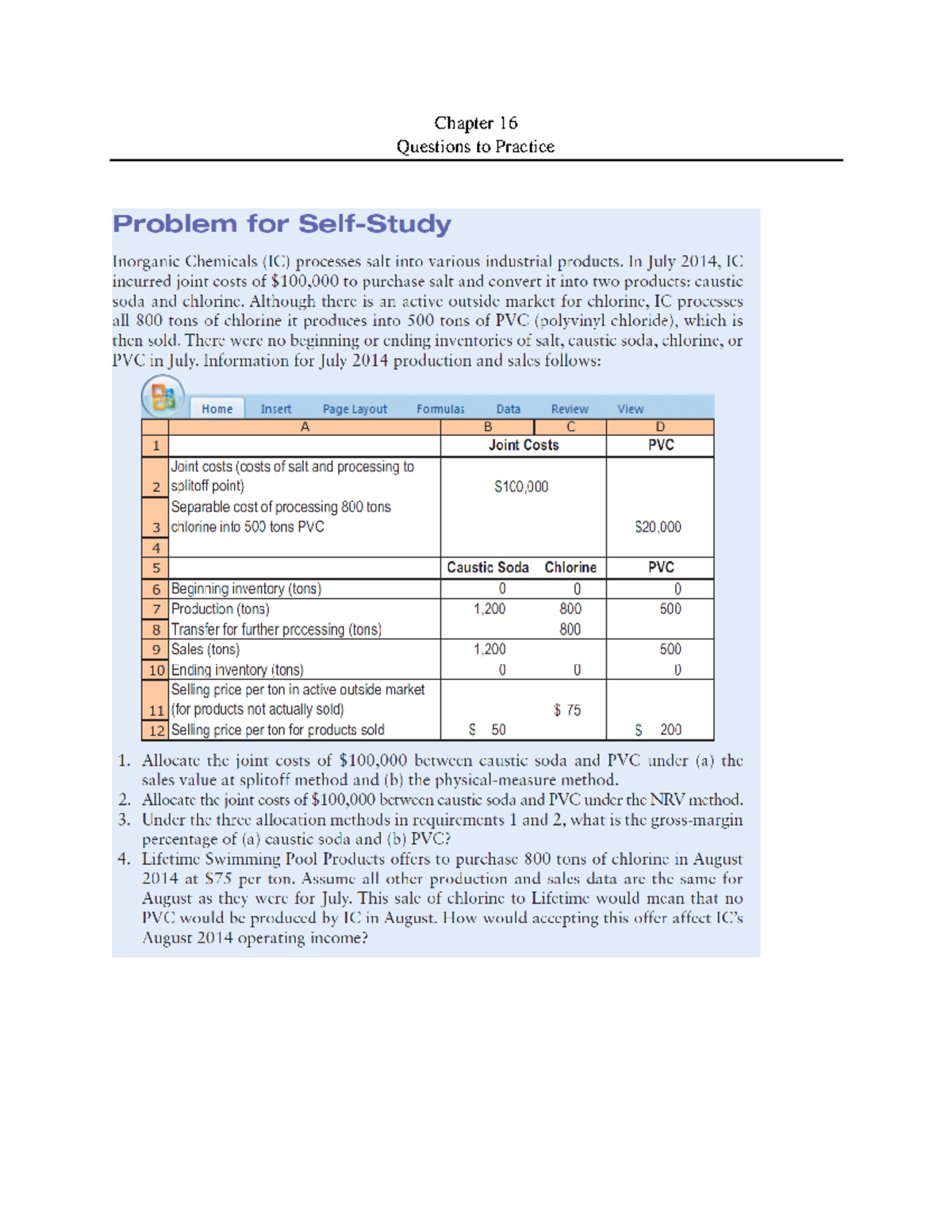 Chapter 16 - Questions to practice - Chapter 16 Questions to Practice ...