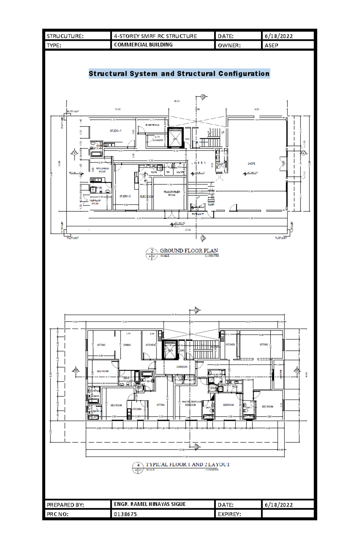 ASEP Structural Conceptualization of 4 Storey Commercial Building ...