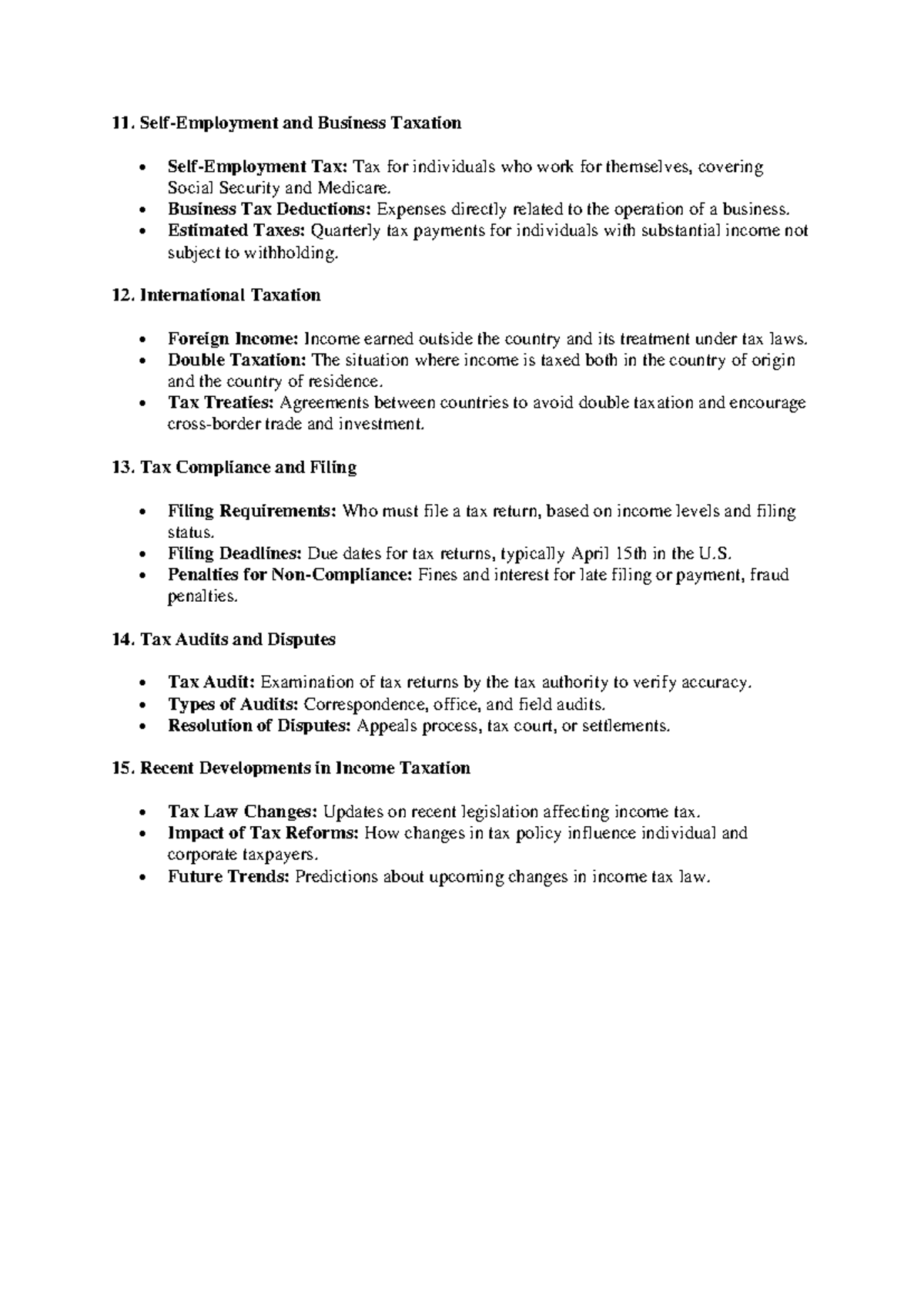Tax Compliance and Filing - 11. Self-Employment and Business Taxation ...