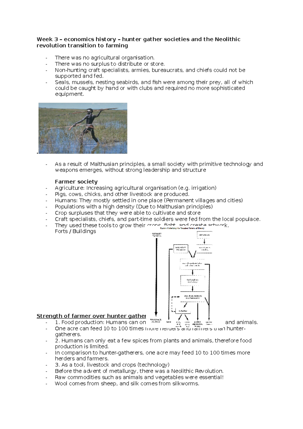 Week 3 Hunter gather societies Week 3 economics history hunter