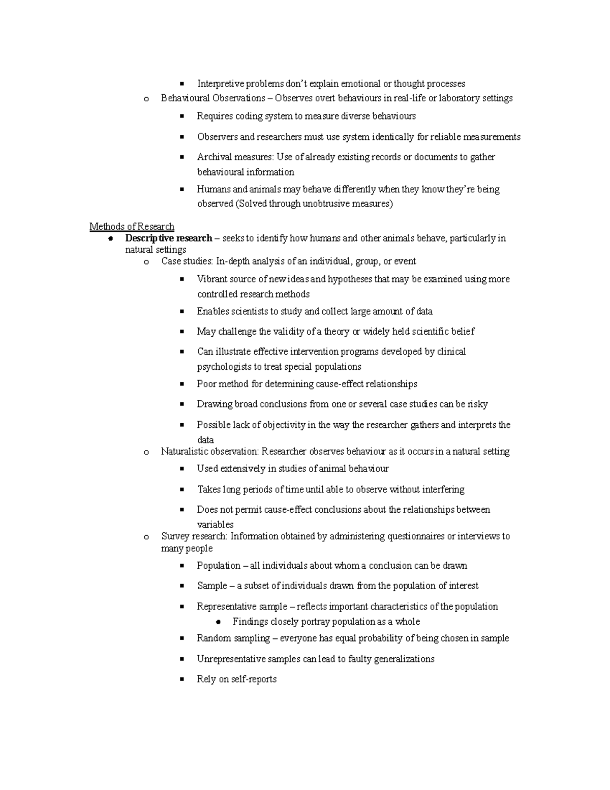 Notess - notes from unit one - Interpretive problems don’t explain ...