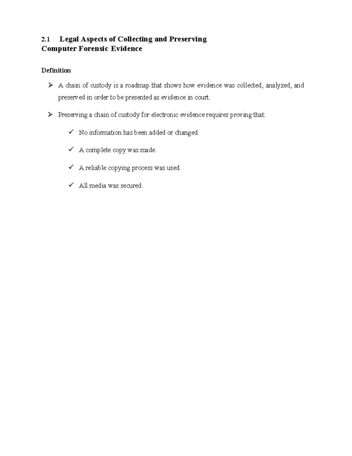 Module 2.2 Computer Security - 2 Legal Aspects of Collecting and ...