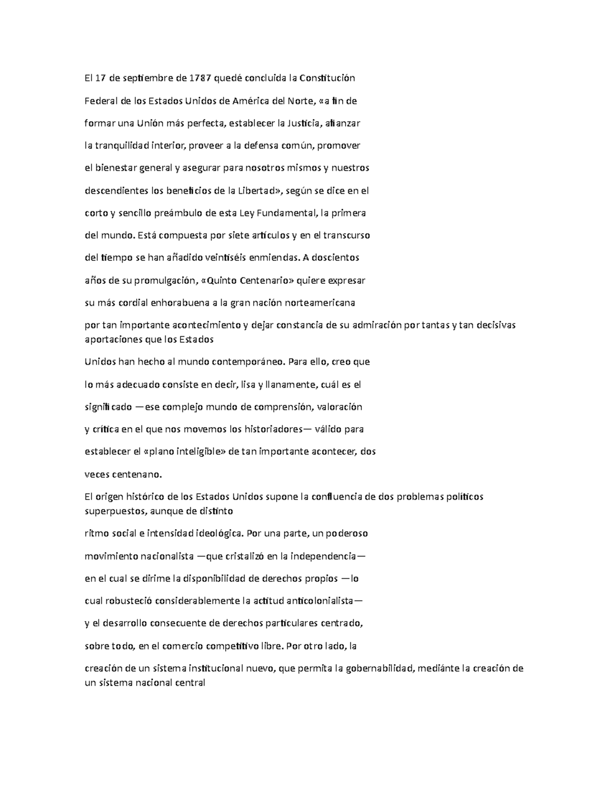 Constitucion estados unidos - El 17 de septiembre de 1787 quedé ...