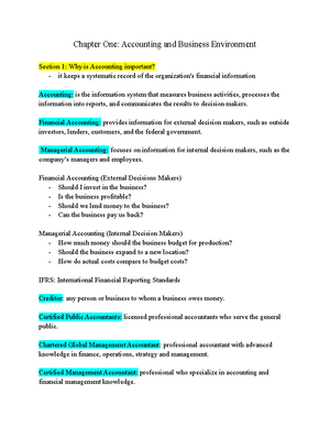 Accounting Chapter Two Notes - Chapter Two: Recording Business ...