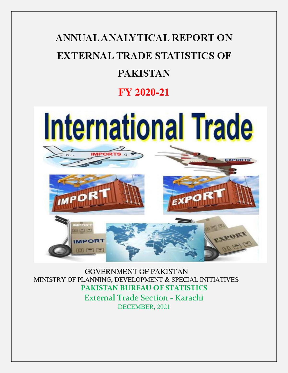 Annual analytical report on external trade statistics of pakistan 2020 ...