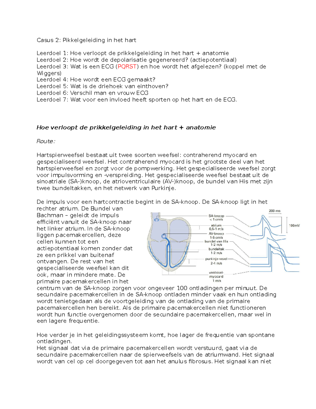 Casus 2 Prikkelgeleiding In Het Hart Casus 2 Pikkelgeleiding In