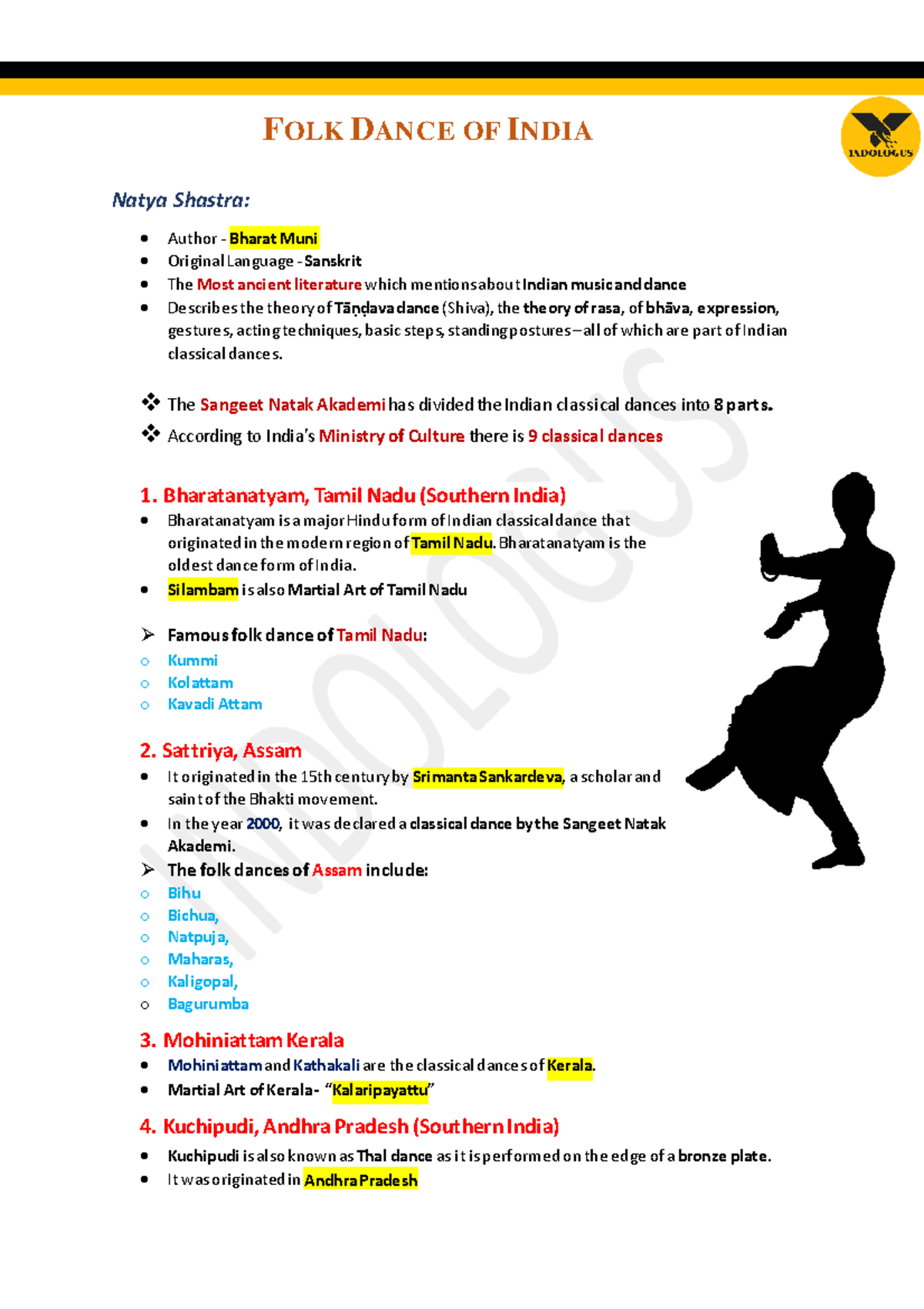 Folk Dance of Indian State - FOLK DANCE OF INDIA Natya Shastra ...